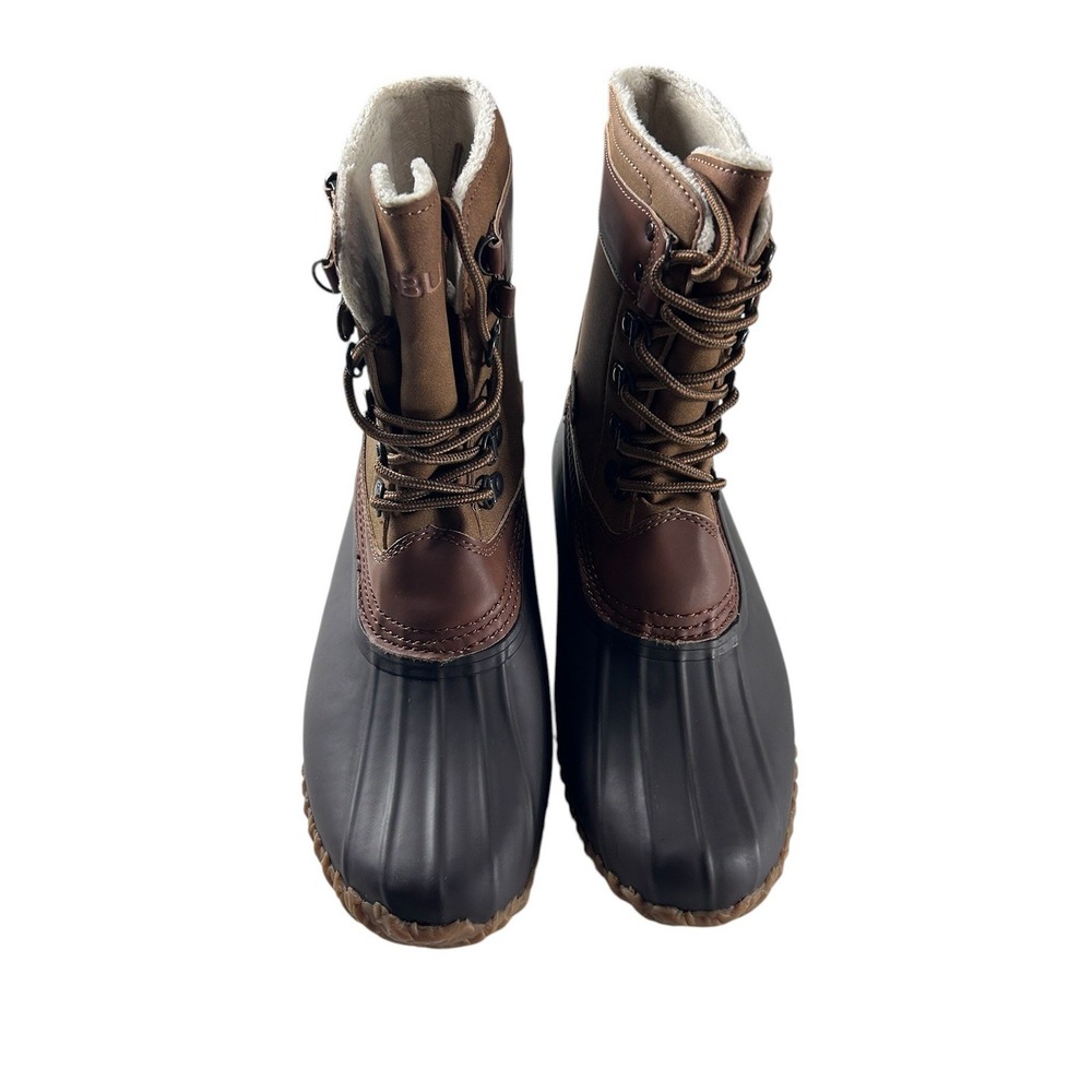 JBU Jambu Nova Scotia Brown Black Duck Boots Faux Fur Lined Waterproof Womens 9M
